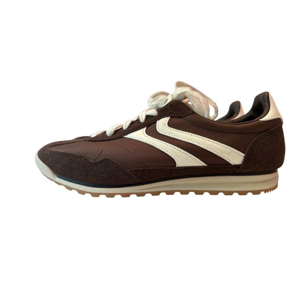 No Boundaries Retro Lace Up Sneakers Women 9 Brown White